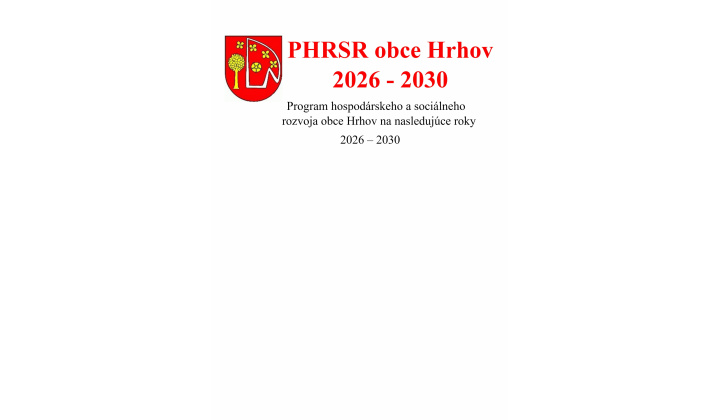 Program hospodárskeho rozvoja a sociálneho rozvoja obce Hrhov
