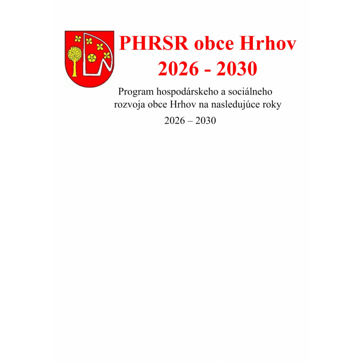 Program hospodárskeho rozvoja a sociálneho rozvoja obce Hrhov